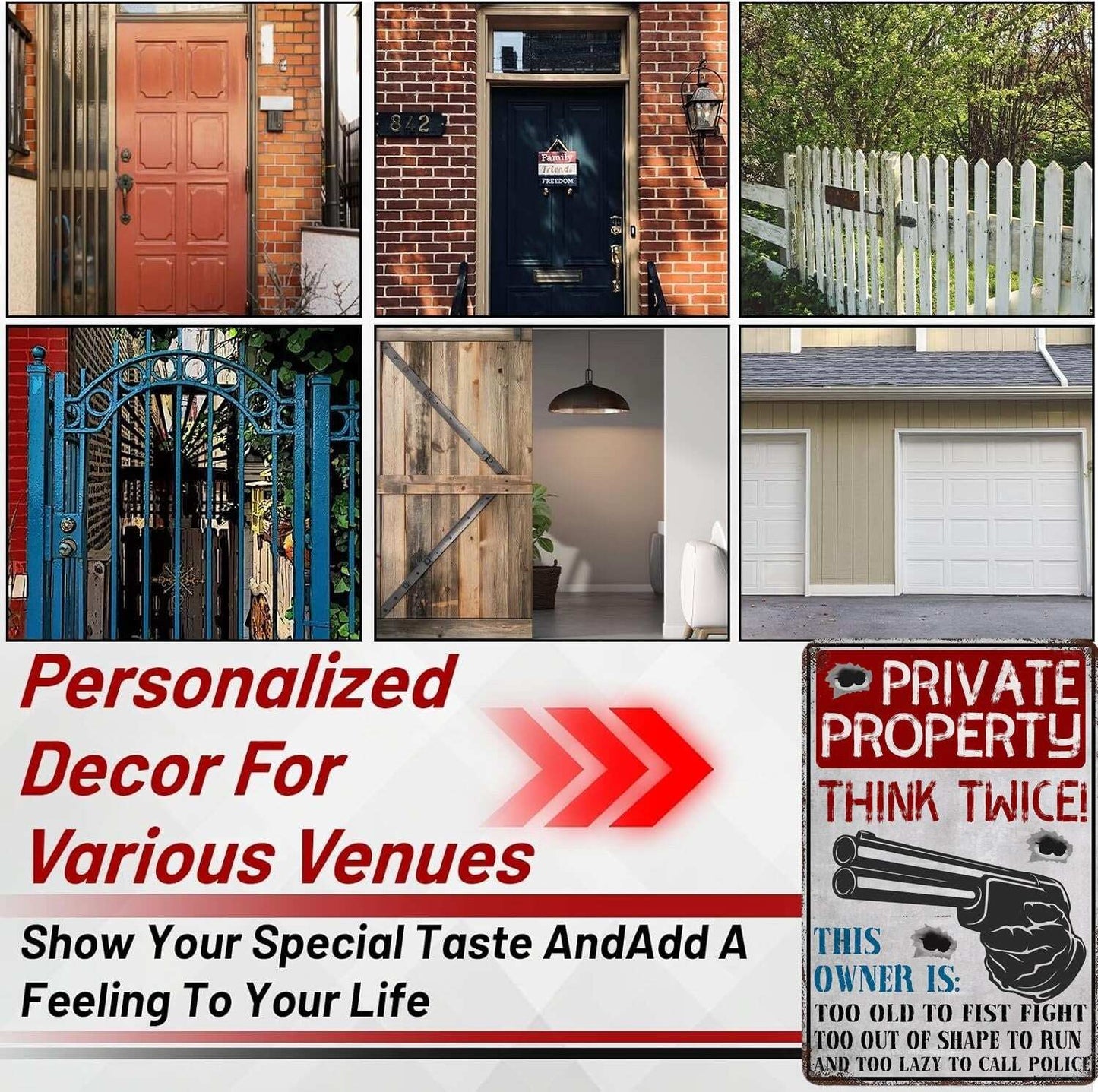🔥LAST DAY 49% OFF - Funny Private Property Metal Warning Sign