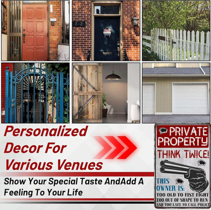🔥LAST DAY 49% OFF - Funny Private Property Metal Warning Sign