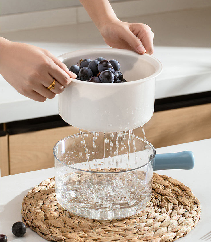 2-Piece Small Colander Set, Perfect for Washing Fruits and Vegetables, BPA-Free