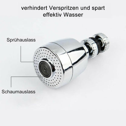 360-degree rotatable connection nozzles for faucets, ABS, or metal