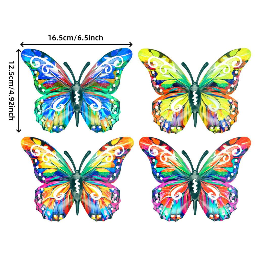 🔥2026 Summer Hot Sale 49% OFF-🦋4Pcs Butterfly Metal Wall Decor