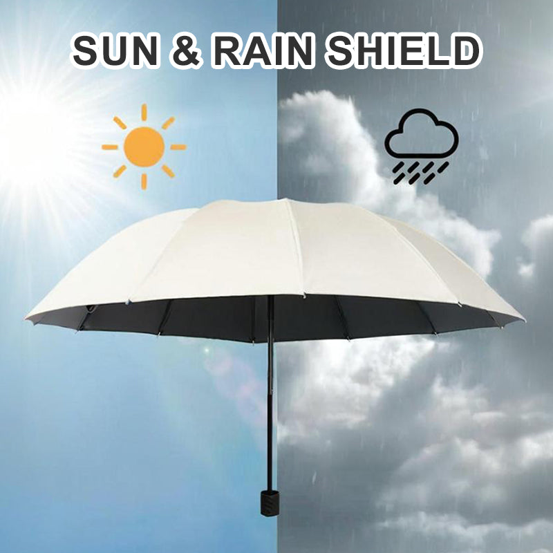 12-Rib Large Foldable Windproof Umbrella